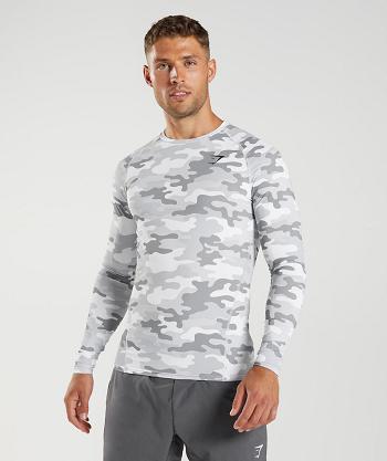 Pánské Long Sleeve Gymshark Element Baselayer Světle Šedé | CZ 2198PJJ